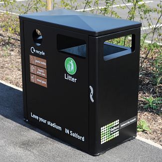 Athena Double Litter & Recycling Bin