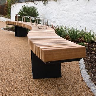 Helston Curved Bench