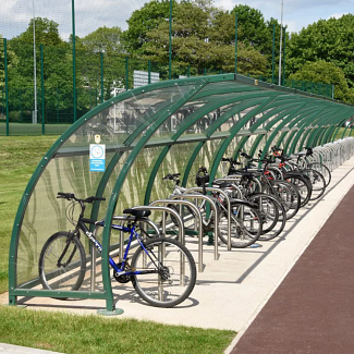 Littleborough Cycle Shelters with HPS Colorcoat