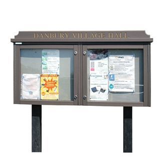 Double Bay 'Man-Made Timber' Noticeboard (Displays 12 x A4 Sheets)