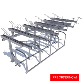 Eco-Riser Two Tier Cycle Parking System