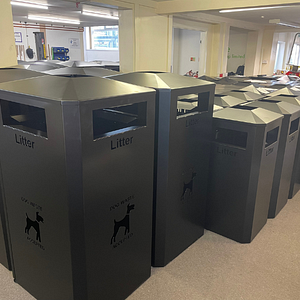 standard and large litter bins