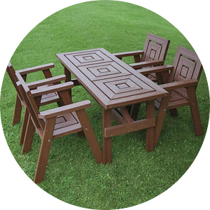 recycled plastic table and chair sets