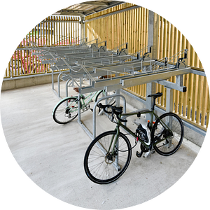 Two Tier Cycle Parking Shelters