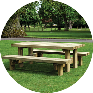 granite picnic benches